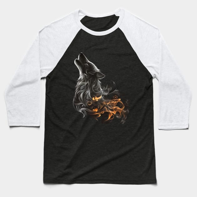 smokey wolf Baseball T-Shirt by A&A